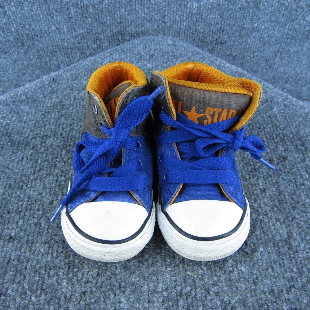Converse Boys Sneaker Shoes Blue Fabric Lace Up Size‎ T 5 Medium